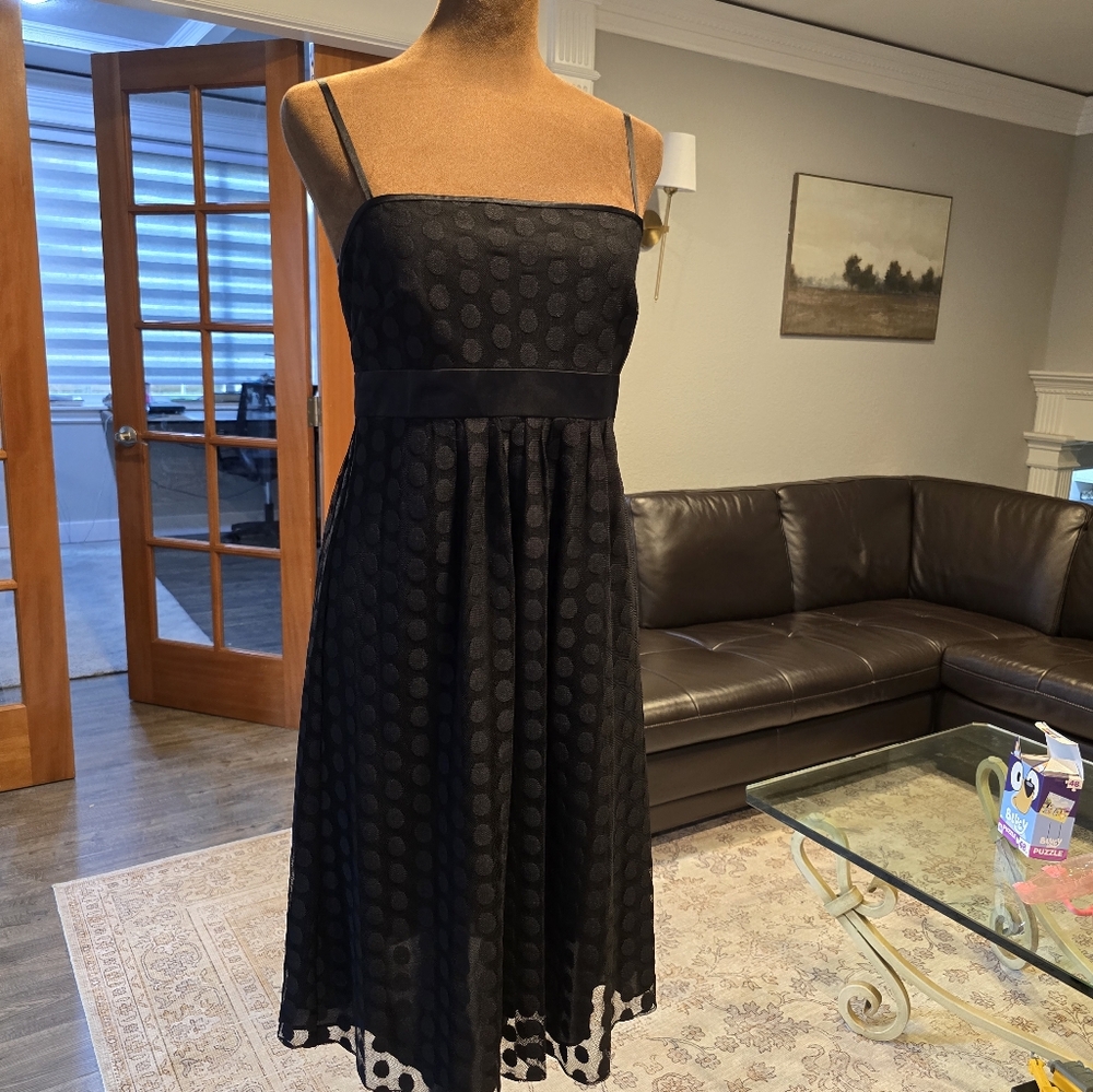 Ann Taylor Black Sleeveless Midi Sundress